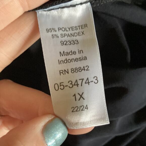 Woman Within Black Stretch Pullover Maxi Dress, Size 1X - Picture 7 of 8